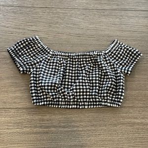 Wilfred Gingham Cropped Top